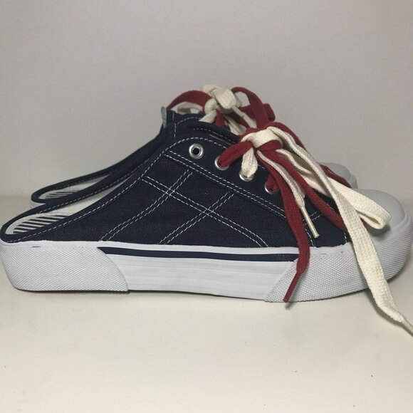 Vintage Y2K 1990s City Sneaks Blue Denim Slide-On Platform Sneakers Mules 9.5 - Picture 10 of 10